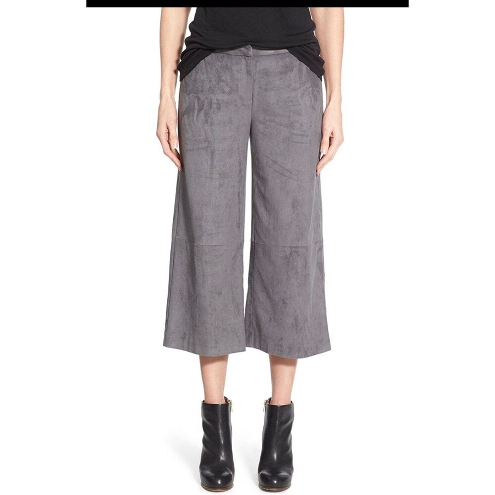 Vince Camuto womens Faux Suede wide leg capri/Culottes